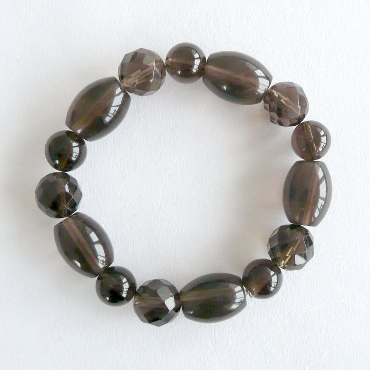 Armbånd med miks af brune røgkvarts
